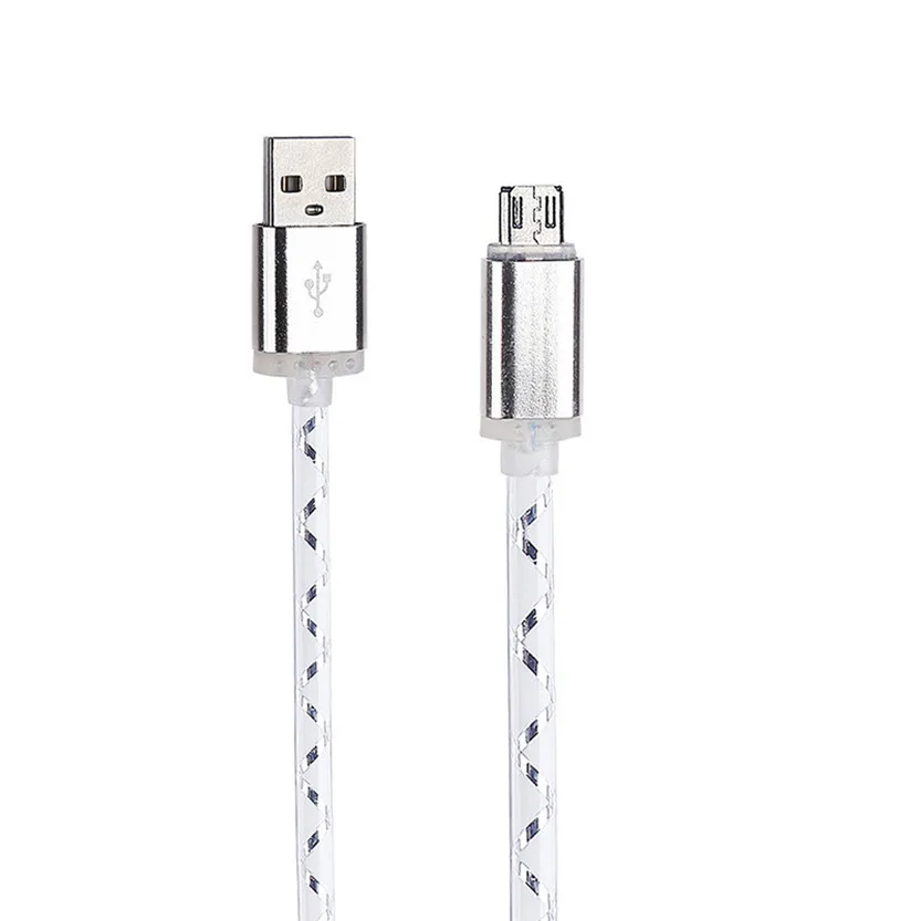 Usb-кабель для зарядного устройства светодиодный свет микро USB кабель зарядный