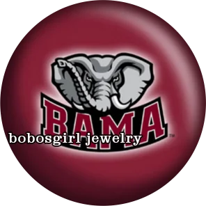 ALABAMA Elephant NCAA стекло украшение с защелкой фото круглый кабошон плоское основание Gl344 - Цвет: 30376