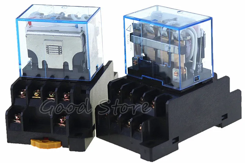 1 комплект LY4NJ HH64P AC 220V DC 14PIN 10A Серебристая контактная катушка реле мощности 4PDT с