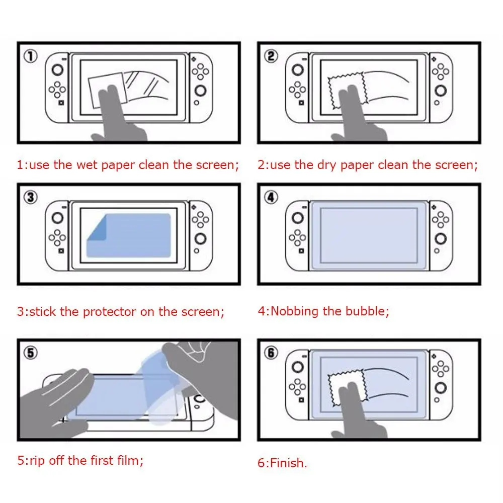 

OCGAME Anti-Scratch Full HD Ultra Clear Protective Film for Switch NS Console Screen Protector Cover Skin Game 300pcs/lot
