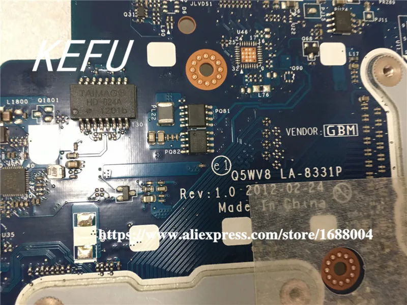 Kefu материнская плата NBC1911001 NB. C1911.001 для acer aspire orginial V3-551G Q5WV8 LA-8331P DDR3 Radeon HD 7670 м |