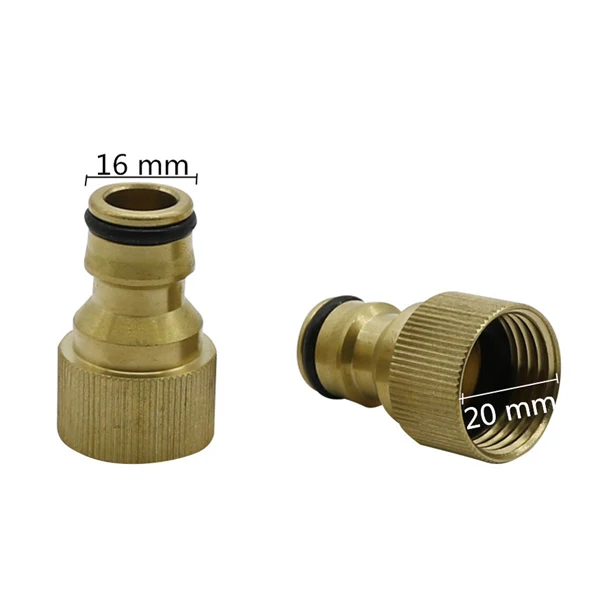 Brass M18/M22 Женская резьба мембранный насос соединения ниппель латунная автомобильная мойка быстрое подключение соски водяной пистолет разъем 1 шт - Цвет: Brass