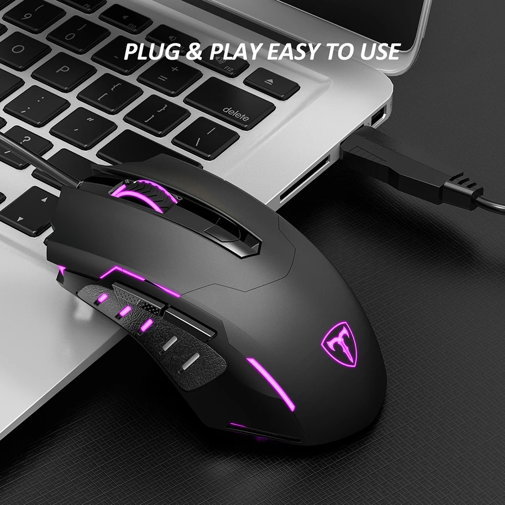 VicTsing PC098 игровая мышь 3200 dpi регулируемые проволочные Мыши Эргономичный дизайн