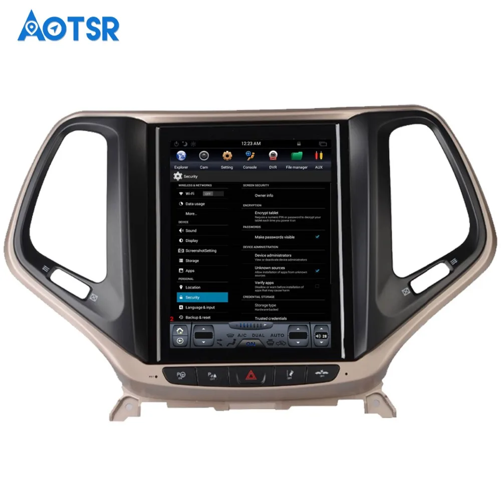 Автомобильный DVD-плеер в стиле Tesla Android 6 0 GPS-навигация для JEEP Cherokee 2014-2018