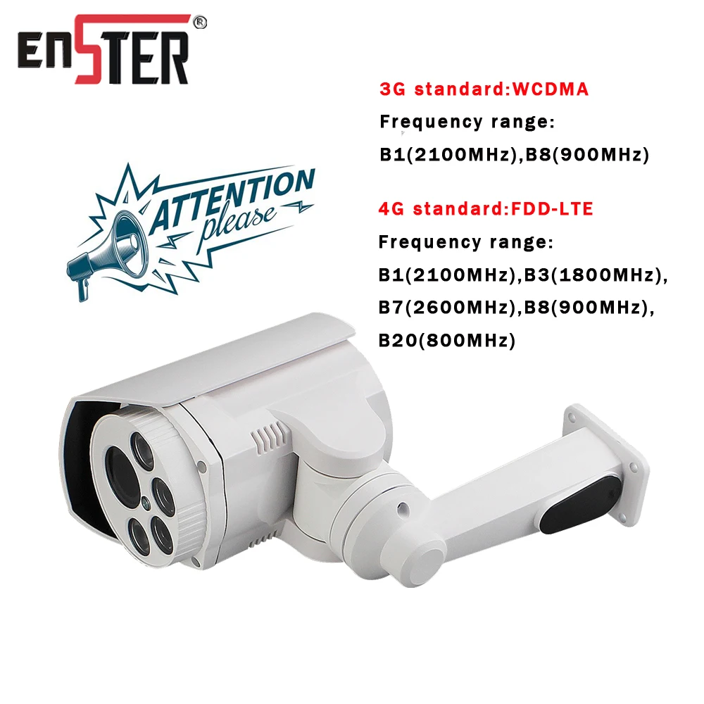 Беспроводная IP камера ENSTER 1080P 5 кратное увеличение 4G Sim карта PTZ аудио встроенный