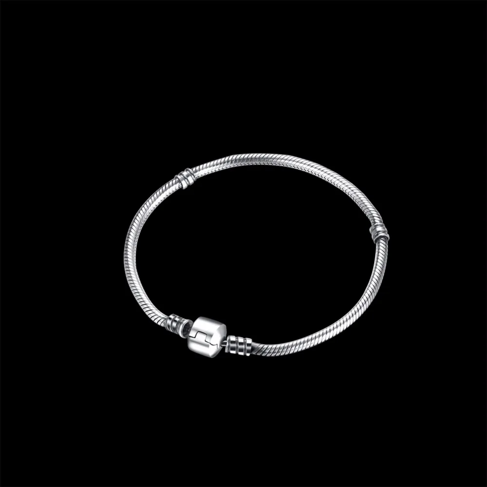 Для женщин Jewelry очарование 3 мм змея цепи 100% Реальный 925 серебро 6 5 '' 8''
