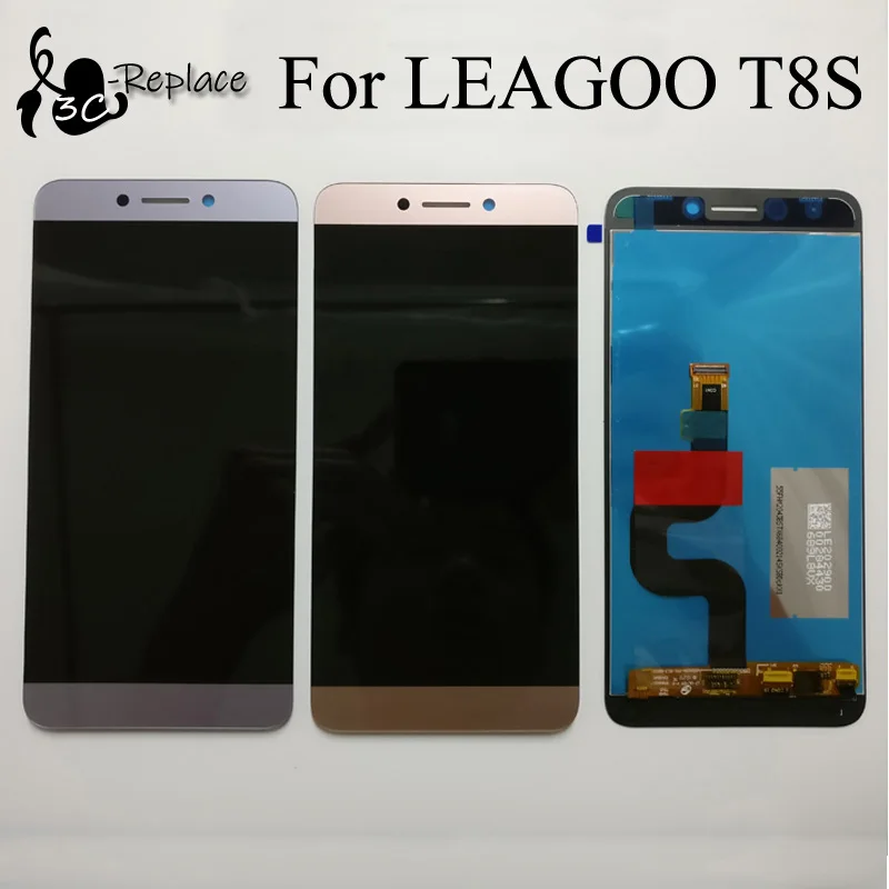 5 дюймов для LEAGOO T8S ЖК дисплей Дисплей + кодирующий преобразователь сенсорного