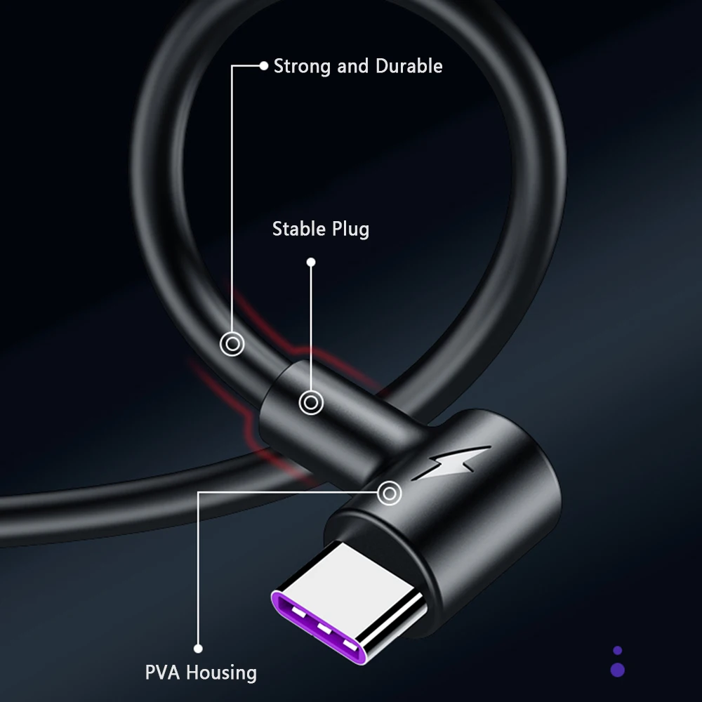 1/2/3 м Тип usb C 90 градусов кабель usb type-c функцией быстрой зарядки кабель Тип type-c для передачи данных Шнур Зарядное устройство разъемом спецификации usb type-C для samsung S8 S9 Note 9 8 Xiaomi Mi 9 8 6