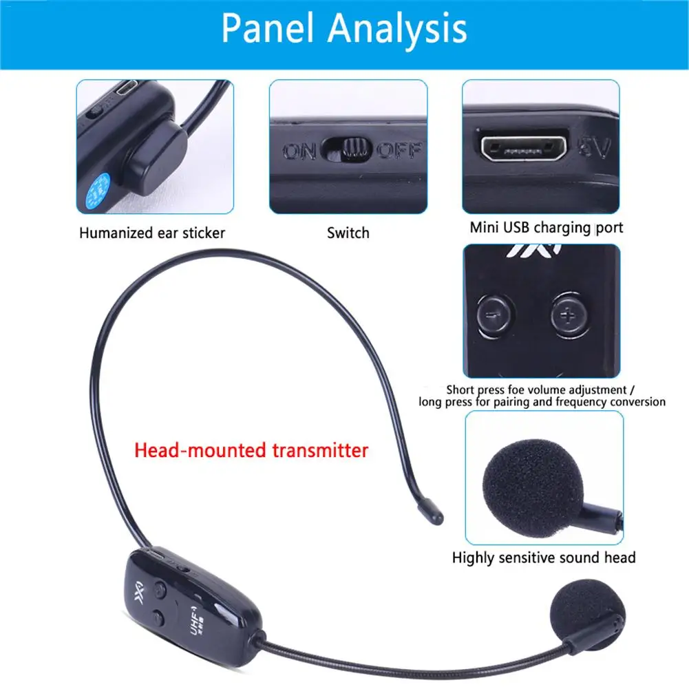 Универсальная беспроводная гарнитура аудио 2 4G наушники с микрофоном Bluetooth усилитель мощности для
