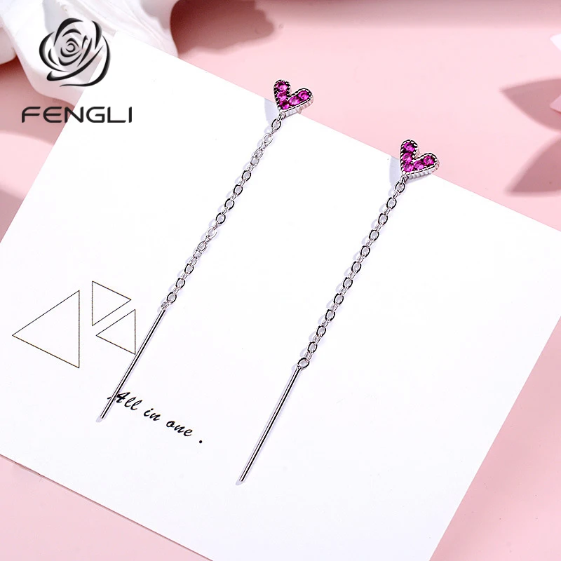 Крошечные фиолетовые серьги-капли в форме сердца асимметричные Роскошные