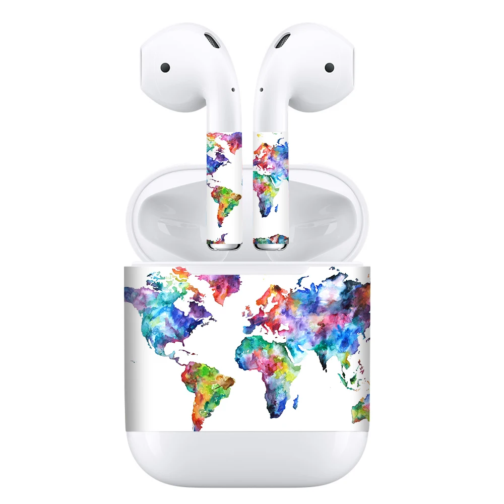 GOOYIYO-наклейка на наушники для Apple AirPods 2 с беспроводной зарядной коробкой для кожи DIY персональная виниловая наклейка на наушники-вкладыши