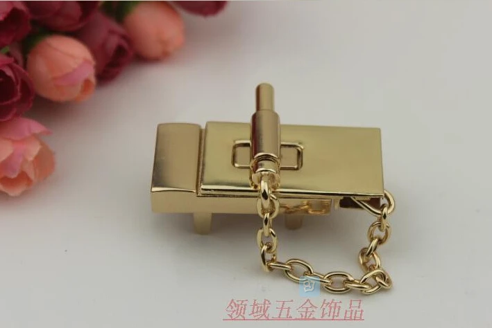 2 вида цветов прямоугольный замок цепи металлические аксессуары для сумок