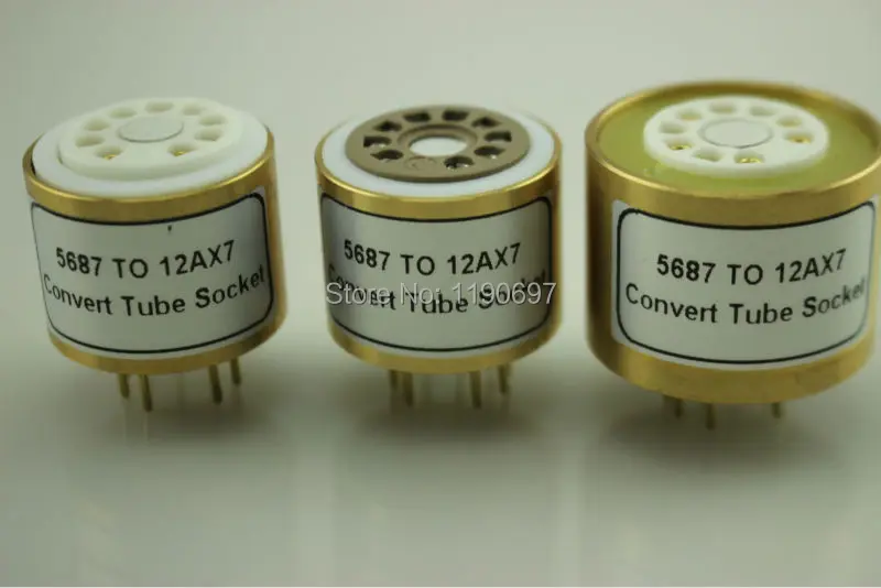 1 шт. 5687 (сверху) до 12AT7 12AX7 12AU7 (ECC83) (снизу) 9Pin трубка DIY звуковая вакуумная адаптер