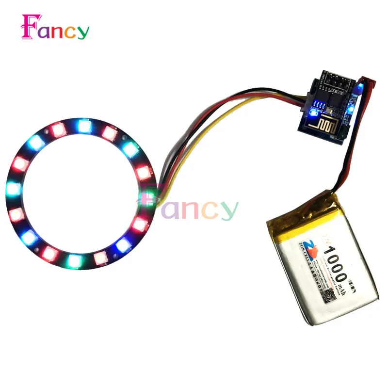 ESP8266 ESP 01 RGB светодиодный модуль контроллера для Arduino IDE WS2812 WS2812B световое кольцо
