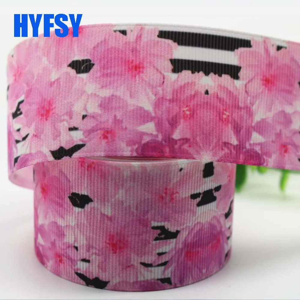 Hyfsy 10023 25 38 мм большая Цветочная лента 10 ярдов DIY материалы для волос бант