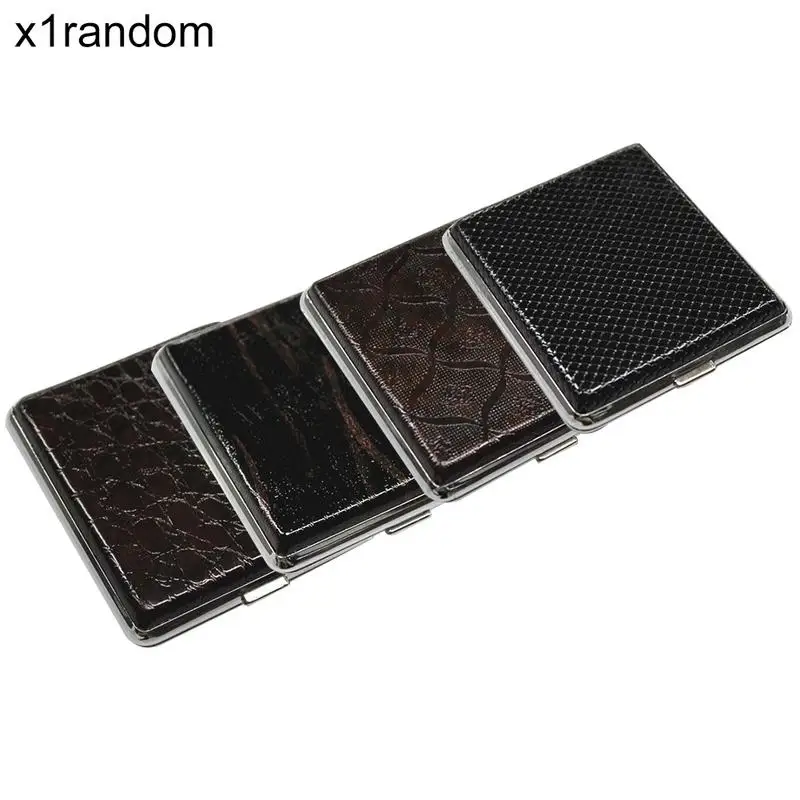 random color Модный кожаный Карманный чехол для сигарет, табака, чехол для хранения табака, подарок - Цвет: random color