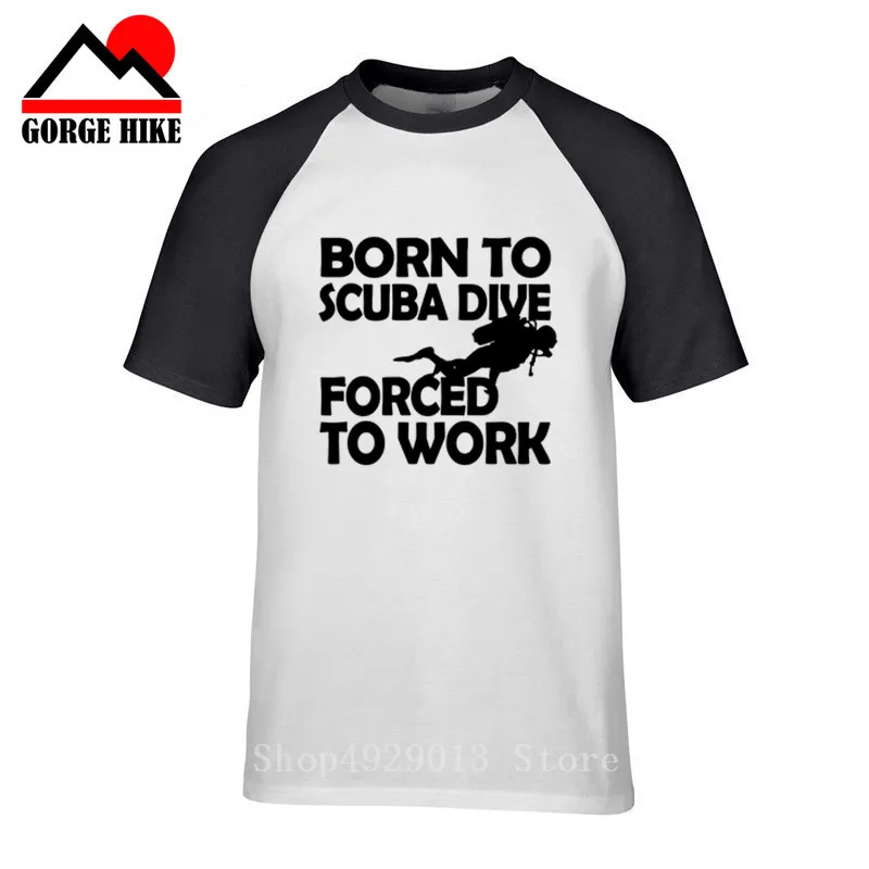 Born To погружения футболка с надписью &quotForced Work&quot тройник для аквалангиста