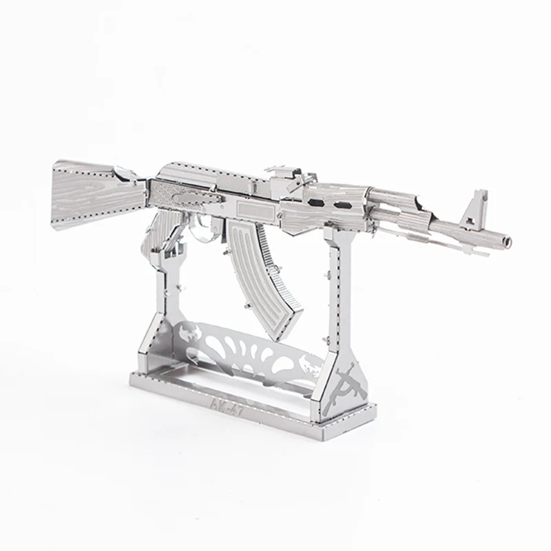 3D головоломки AK 47 Снайпер Развивающие игрушки оружие Нержавеющая сталь сборки