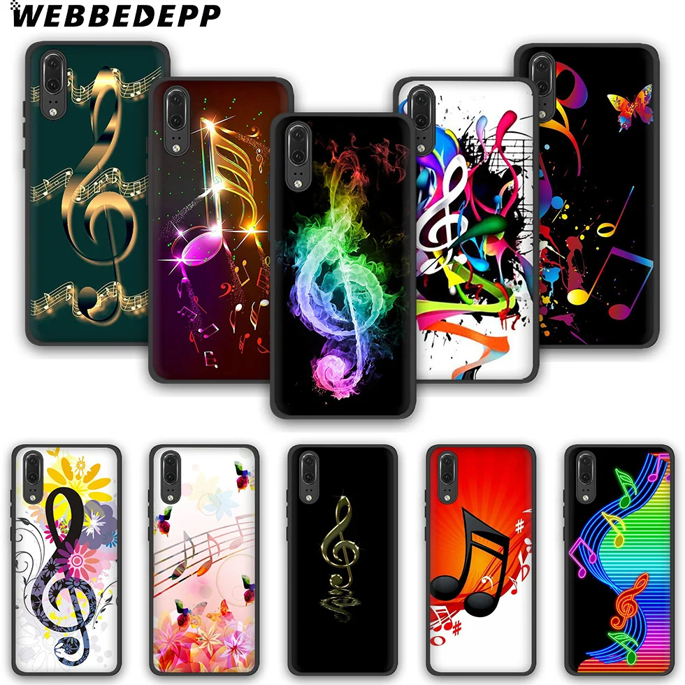 Чехол для телефона из ТПУ WEBBEDEPP Music note Huawei P10 P20 P30 Lite Pro Y6 Y7 prime 2018 Y9 2019 |
