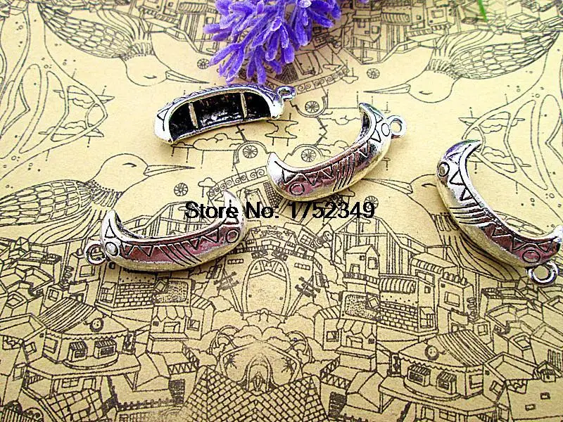 

35pcs-- Canoe Charms Antique Tibetan silver Canoe Charms pendants ,DIY Supplies 25x12mm