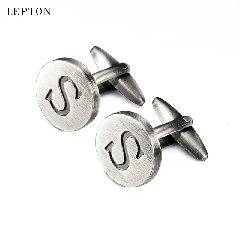Запонки Алфавит Lepton с надписью S of an запонки для мужчин s антикварные