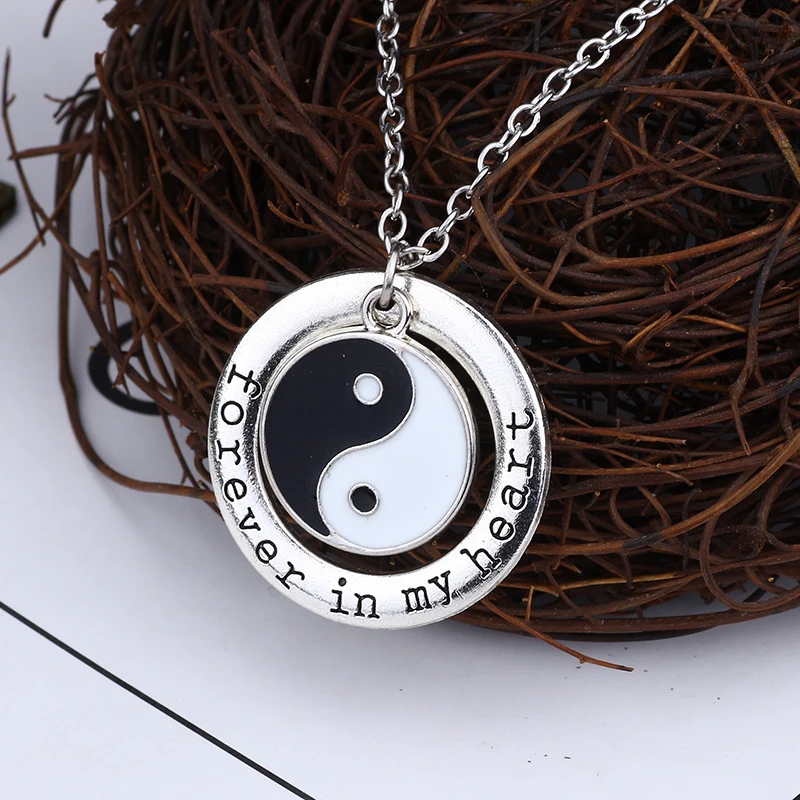 2019 ювелирные изделия для лучших друзей Yin Yang кулон Тай Чи ожерелья Love Forever In My Heart