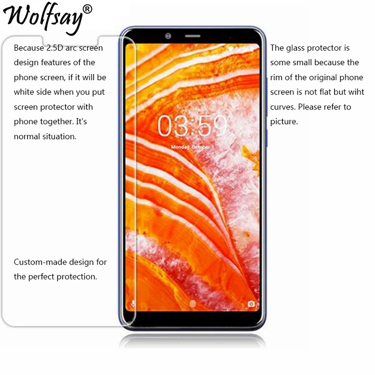2 шт стекло для телефона Nokia 3 1 Plus защита экрана закаленное Plus/X3 стеклянная пленка