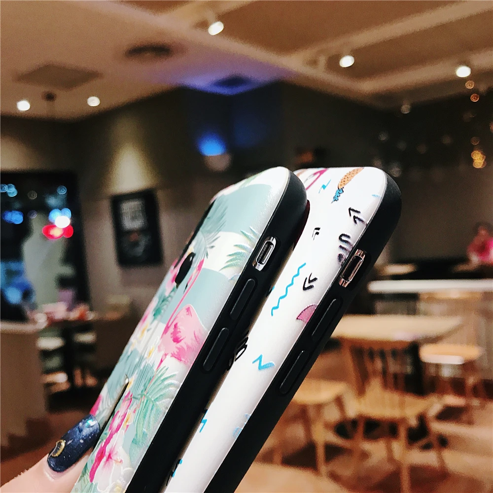 Retro Floral Flamingo victoria secret Phone case For iPhone XS MAX Cover Hide Ring Stand Holder Case 6 6s 7 8 Plus X |