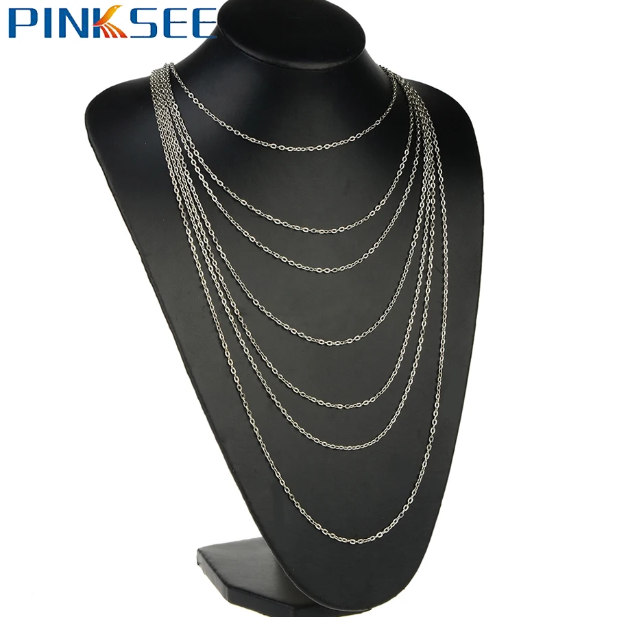 Retro Punk Multilayer Long Chain Necklace for Women Lady Multi Layers Silver Color Tassel Necklaces Sweater Maxi Jewlery | Украшения и