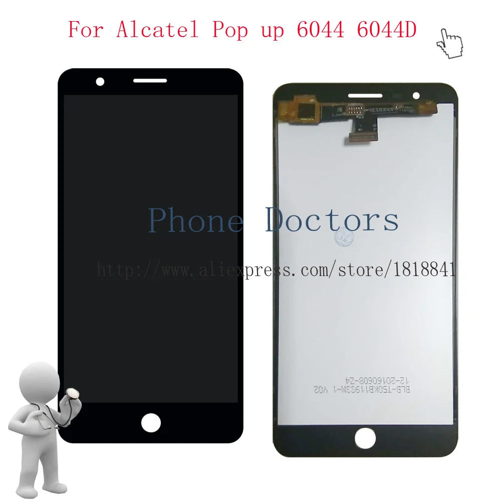 5 0 &quotПолный ЖК дисплей + сенсорный экран дигитайзер в сборе для Alcatel One touch Pop up 6044