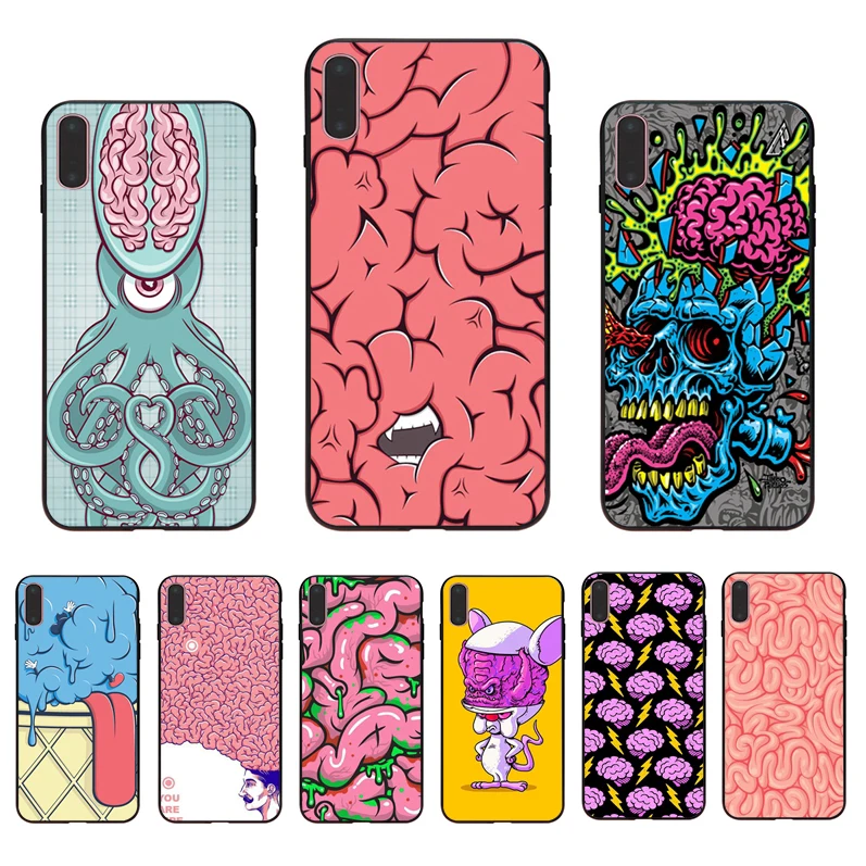 IMIDO чехол для мозга мягкий силиконовый из ТПУ Iphone 5 5S SE 6 6S 6plus 6splus 7 8 7plus 8plus X XS XR
