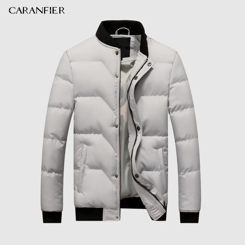 Новая мужская парка CARANFIER зимние пальто с толстым воротником куртка повседневное