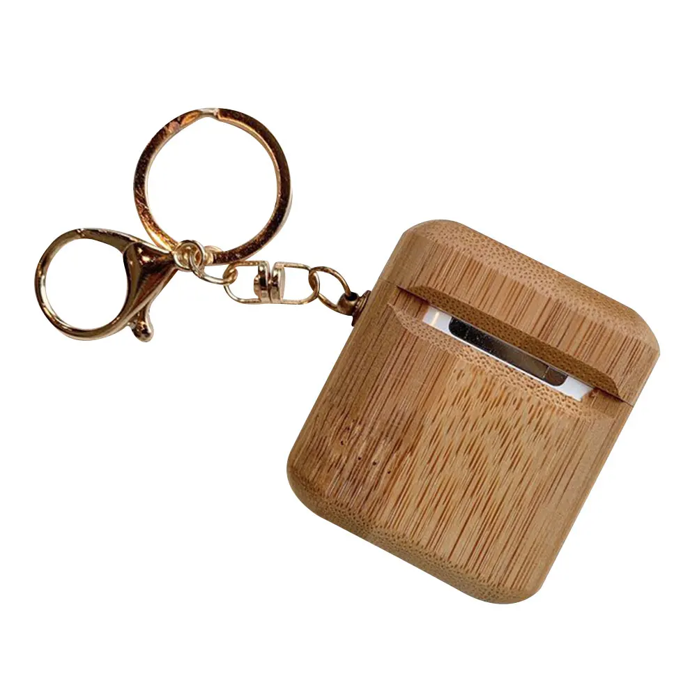 Wood KISSCASE шикарный деревянный наушник Чехол Коробка для Apple AirPods 2 деревянные зарядки наушники Чехлы для Airpods защитный чехол наушники - Цвет: Wood