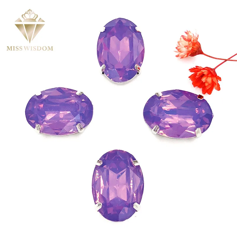 

Free shipping Matt Crystal violet opal oval shape sew on rhinestones flatback Resin loose rhinestones DIY garment Accessories