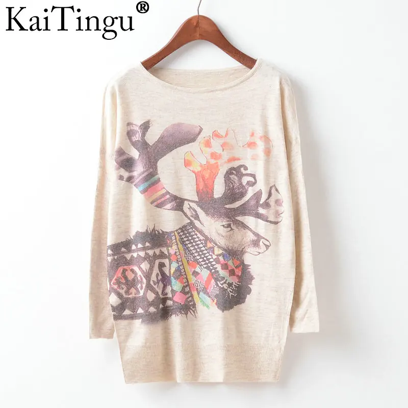 Женский свитер с рукавами летучая мышь на осень/зиму | Женская одежда