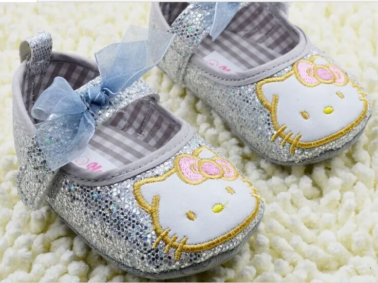 drop shopping! girls shoes hello kitty new born baby prewalker sapato girl first walker babies | Мать и ребенок