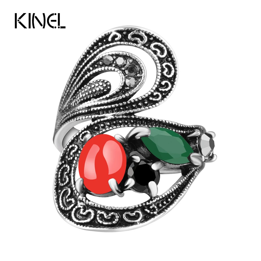 2016 модное богемное ретро кольцо массивные свадебные кольца для женщин винтажные