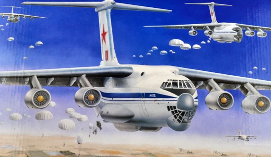 Сборная модель самолета ВВС России Il-76 транспортный самолет 03901 модельный комплект