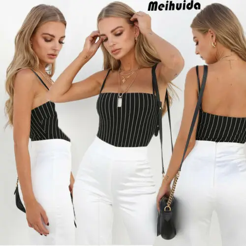 Сексуальное Женское боди для вечеринки трико облегающий бандаж на бретелях