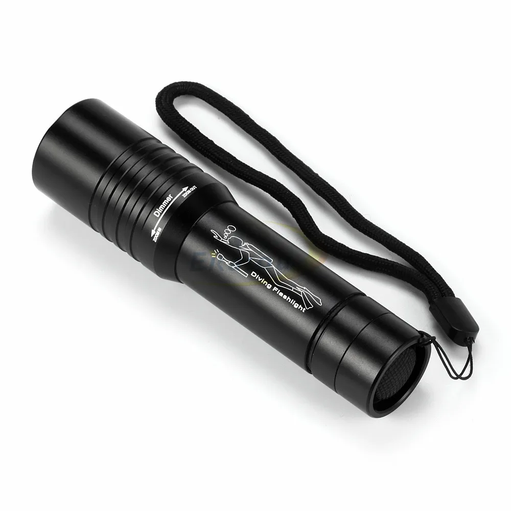 Дайвинг светодиодный фонарик зум тактический фонарь T6 лампы факел
