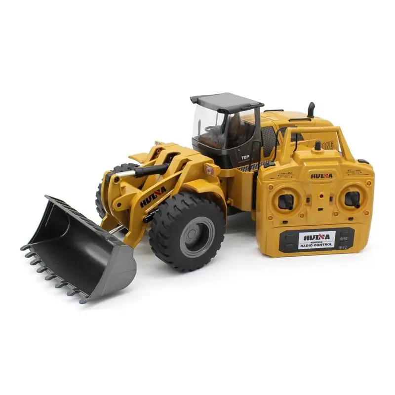 Verkaufen Huina 583 1583 10 Kanal Voll Funktions Fernbedienung Frontlader Bau Traktor, Voll Metall Bulldozer Spielzeug Maßstab 1:14