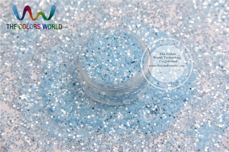 TCY007 блестящие Серебристые светло голубые цвета блестящая Пыль для дизайна