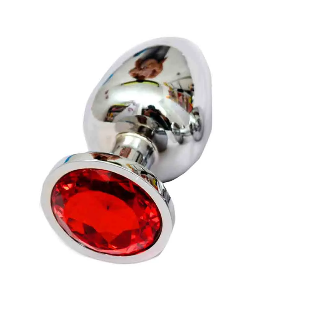 1 шт. Анальная пробка Berg Кристалл Серебряный цвет металлический задний Двор