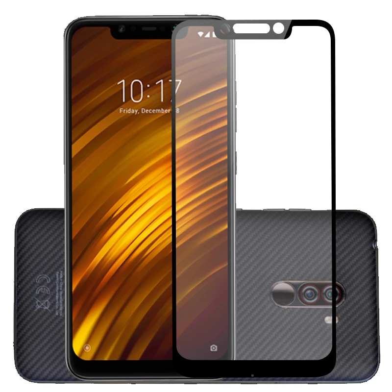 

(2 шт.)-9H Премиум Закаленное стекло для Xiaomi Poco F1 полная защита экрана Защитная пленка для Xiaomi Pocophone F1