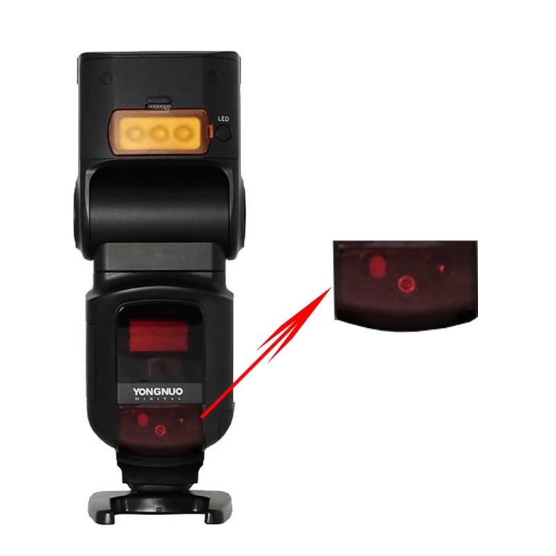 Оригинальная вспышка YONGNUO speedlite ремонт красный пластик AF стекло для YN968C YN 968N YN968EX RT