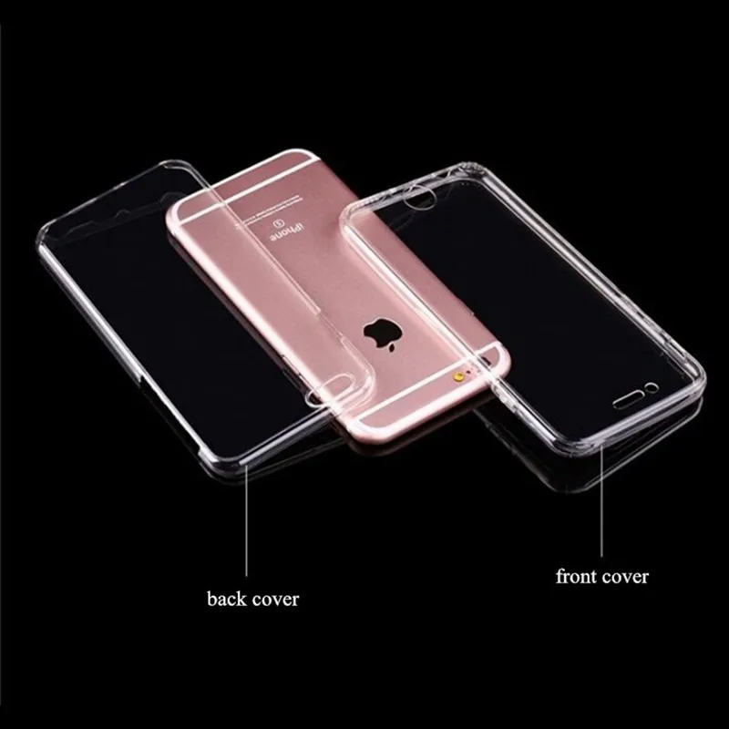 Двухсторонний чехол из ТПУ для iPhone 11 11pro X Xr Xs Max Ультратонкий Прозрачный с полным