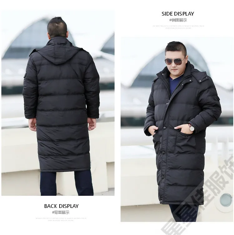 Зимняя мужская куртка 12XL 10XL Толстая Теплая на белом утином пуху качественная и