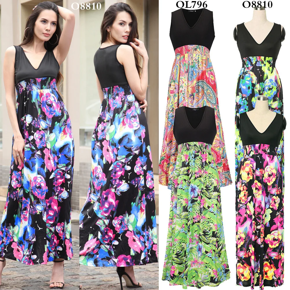Aizhuner Мода V платье печати Longuette женщина платье|v dress|fashion women dresswomen dress |