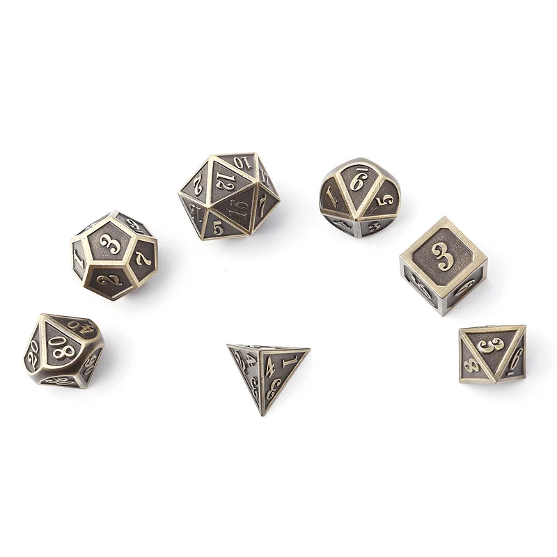 Dnd Dobbelstenen Metalen Rpg набор многогранных подземелий и драконов D20 10 8 12 Tafel игра Zinklegering