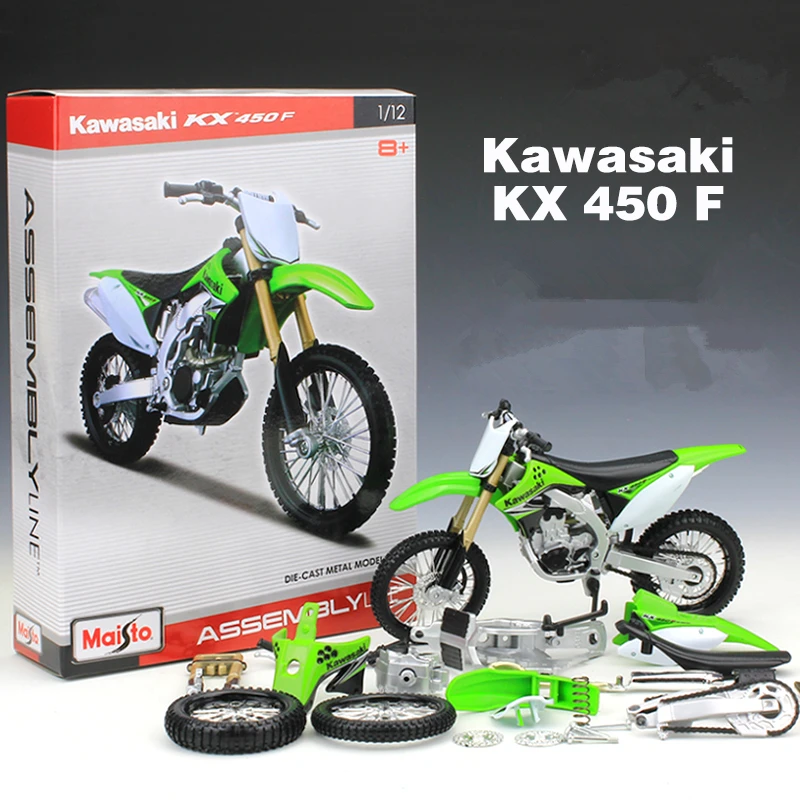 Мотоциклетная игрушка Maisto 1:12 KX450F наборы моторных автомобилей сделай сам сборный